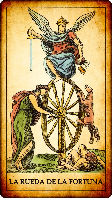 carta la rueda de la fortuna|La Rueda de la Fortuna del tarot: Simbolismo y Significados